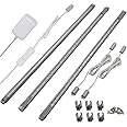 Cefrank Under Cabinet Light Strip, 3 x 12'' Linkable LED Bars, Slim Bright Counter Lighting - 11 Watt, 900LM Accent Shelves LED Light for Kitchen,Office (White)