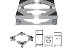 Eulenke Waschmaschinen Untergestell 41-65cm, 4 Füße Untergestell für Waschmaschine,Verstellbare Waschmaschine Sockel, Waschmaschine,Waschmaschinensockel Podeste für Kühlschrank Trockner Gefrierschrank