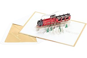 Hallmark Carte de Noël en papier - Motif train express Harry Potter Poudlard
