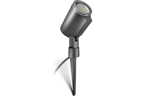 Steinel Projecteur LED extérieur Spot Garden N avec interrupteur crépusculaire et piquet, GU10, 7,86 W, 3000 K