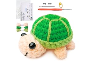Pamatio Crochet Kit for Beginners Crochet Kit, Animal Crochet Kit for Starter, Easy to Learn Knitting Kits, Step-by-Step Video Tutorial, Crochet Kit Gift for Adults, Teens, Kids (Turtle