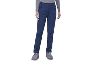 33,000ft Damskie spodnie trekkingowe, wodoszczelne, wiatroszczelne, termiczne, softshellowe, z ciepłą podszewką, spodnie outdoorowe, spodnie narciarskie, snowboardowe, oddychające, szybkoschnące,