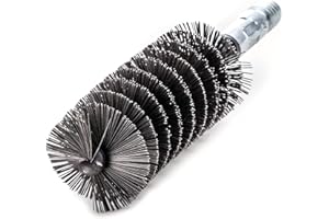 Lessmann Rohrbürste (IBG 160 x 100 mm, Drm 50 mm, mit Stahldraht, Gewinde W 1/2", zur manuellen Entfernung von Rost, Schmutz und Farbe) 506150