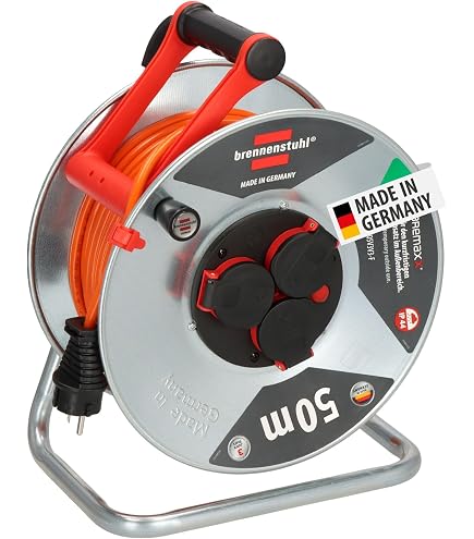 25 Meter Outdoor Kabeltrommel – Mit 4 Steckdosen, Wärmeschutzabschaltung, IP44, Für Garten & Baustelle