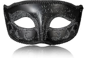 MYSEUNI Máscara veneciana retro 2024 para hombre, para fiesta de Halloween, Mardi Gras