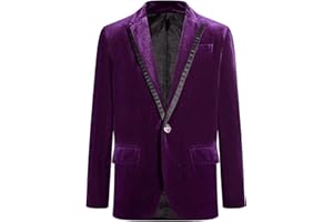 Jugaoge Boys Sport Blazer Classic Fit Lapel Suit Jacket Single Breasted Festival Prom Blazers