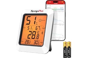 TempPro TP350 Bluetooth-rumstermometer, inomhushygrometer med varningar