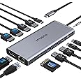 Dell HP USB C Dual Monitor 4K Docking Station - Thunderbolt 3/4, HDMI, DisplayPort, 4 USB, 2 USB-C, PD, SD/TF, Ethernet, 3.5MM for Lenovo, Surface, MacBook Laptops