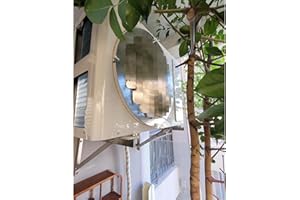 OVERSOLD88 Cubierta de Aire Acondicionado Cubierta de Rejilla con Rejilla de Salida de Aire, Rejillas Deflectoras de Aire para Unidad Exterior de Aire Acondicionado, Prevención de Soplado Directo