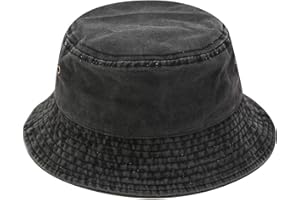 JFAN Sombreros de Pescador Vintage Algodón Sombrero de Cubo de Color Liso Lavado Gorra de Sol de Viaje para Hombre y Mujer