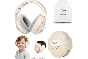 Sunshine smile Baby Gehörschutz 0-4 Jahre,2-in-1 Gehörschutz Baby Kopfhörer,Neugeboren Ohrenschützer mit Geräuschunterdrückung & Verstellbares Kopfband,Gehörschutz für Kinder,Gehörschutz Kleinkind
