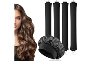 AOOWU Heatless Curls Band 5 Stück, üBer Nacht Overnight Blowout Locken Ohne, Neu Lockenwickler Locken Ohne Hitze, Diy Overnight Curls Gummi Hitzefreier Lockenwickler Locken für Mittleres Langes Haar