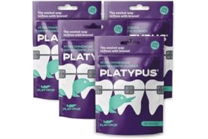 Platypus Flossers for Use with Braces, to Keep Teeth and Gums Clean and Healthy, Suitable for On the Go, 30 Flossers x 4