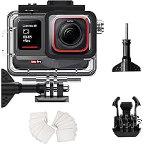 Custodia Subacquea FitStill In Alluminio Per Insta360 Ace Pro/Ace Pro2, Impermeabile Fino A 80 M, Con Doppia Slitta Fredda E Supporto A Sgancio Rapido