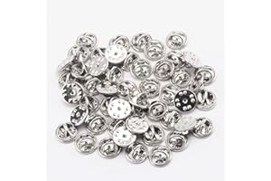 LIMIAR Metall-Verschlussstift Rückseiten,50 PCS Stiftkappe Revers Stecknadelhalter Verschlussverschluss Ersatz Für Abzeichen Schmetterlingskupplung Rückseiten Für Anstecker