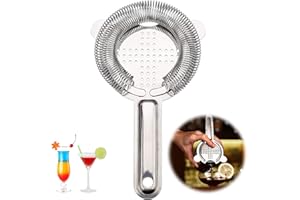 YSTJKD Passoire à Cocktail Hawthorne Passoire à Cocktail Professionnelle Filtre Passoire à Cocktail Passoire De Barman Outil Filtre à Cocktail Pour Le Barman Commercial Ou Un Usage Domestique