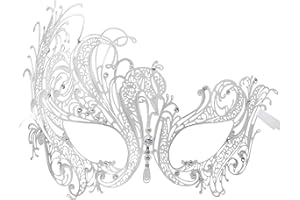 Coddsmz Halloweem Mask Masquerade Mask Halloween Mardi Gras Party Mask Metal Lady Ball Mask