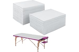 LYCN 80Pcs Disposable Massage Sheets, White Massage Table Sheet Bulk, Waterproof Non-Woven Fabric Bed Cover for Spa, Beauty, Salon, SPA Club, Hotels, Massage Tattoo, Lash Bed (80 x 190 cm)