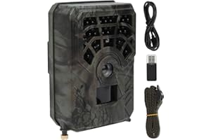 Akozon Mini cámara de Seguimiento Cámara de Caza de Alta definición PR300C Impermeable Cámara de visión Nocturna infrarroja portátil para Vida Silvestre