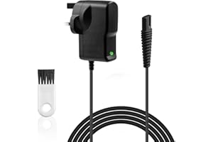 OHLING 12V for Braun Shaver Charger Cable Series 1 3 5 7 9 Trimmer Beard Electric Razor Shaver Adapter Power Cord UK Plug for Epilator Silk-Epil 9/7/5, 5544/3040S/5409/7220/9090cc/9095cc (Indicator Light)
