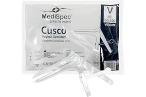 FARLA MEDICAL MediSpec Cusco Speculum - Clear Plastic, Locking Vaginal Speculum - Sterile & Comfortable Design - X-Small