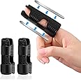 JINRUBY 2pcs Finger Splint - Enhanced Trigger Finger Splint Built in 2 Aluminum Bar Support Finger Brace Finger Splints for Broken Finger Immobilization Straightening & Arthritis Pain Relieve (Black)