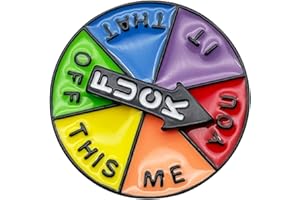 LPMXYW Fun Spinning Enamel Pin Badge, Color Wheel Lucky Wheel Pin for Party Activities, Funny Gift for Friends, Art Pins for Women Men All Clothes, Bags and Hats