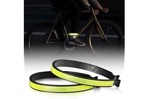 wlertcop Hosen Clips Reflektorbänder, Hosenklammern Für Radfahrerfür Radfahren, PVC Beschichtete Running-Reflektoren Motorrad-Reiten oder Laufen Laufenn Ausführen von Outdoor-Sportarten