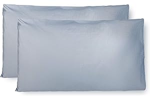 FARFALLAROSSA Kissenbezug 50x80 cm 2er Set - 100% Baumwolle, Superweicher Premium Jersey Kopfkissenbezug, Schlicht und edel im Design, Made in Italy - Hellblau