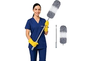 ArobiaSB 2025 Upgraded Microfiber Feather Duster for Cleaning Extendable Duster 110 Inches Long for High Ceilings Home Furniture Car Telescopic Pole Feather Dusters Telescopic Duster Extendable