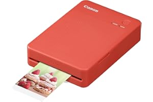 Canon SELPHY QX20 Mobile Photo Printer - Print Directly from Smartphone via Wi-Fi. Dye Sublimation Printing, 2 Sizes Sticker Paper and Charging via USB-C - Terracotta (Without Colour/Paper)