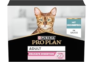 PRO PLAN Delicate Digestion Ocean Fish in Gravy Wet Cat Food 10x85g, Pack of 4