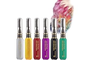 Bestauty Grzebień do włosów, 6 sztuk, tymczasowe farbowanie włosów, nietoksyczne, nadają się do prania, tusz do rzęs, brwi, prezenty dla dziewcząt, dzieci, kobiet, na karnawał, imprezę Cosplay