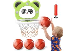 YOTOY Toys for 3+ Year Old Boys Girls: Indoor Basketball Hoop Set for Kids Gifts for 3 4 5 6 7 8 9 10 Year Old Boys Toddlers Birthday Present Age 2-13 Basketball Hoop for Bedroom Outdoor Sports Games