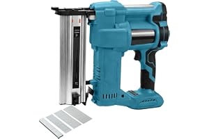 18 Gauge sladdlös spikpistol för Makita 18 V batteri, 2 tum borstlös 2-i-1 trådlös spik elektrisk häftpistol med justerbart spikdjup för klädsel och träbearbetning