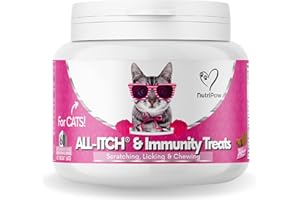 NutriPaw All-Itch Immunity Treats For Cats - Soothe Itchy Paws, Eyes, Ears, Skin - Stop Itching, Licking, Scratching & Excessive Grooming breeds - Supports Seasonal Itching
