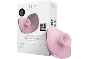 GESKE Body Brush | 4 in 1 | Design avec anneau métallique | Brosse nettoyante | Nettoyage en profondeur professionnel | Poils en silicone souples | Poignée ergonomique à deux doigts