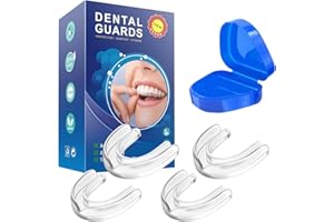 FEXPDL Mouth Guard for Teeth Grinding,4 Pack Teeth Grinding Night Guard for Adults Mouth Guard for Sleeping at Night Anti Grinding Teeth 2 Sizes Bruxism Mouth Guard Night