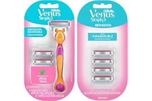 GILETTE VENUS Gillette Venus Simply3 Zgrabiarka do golenia z 6 częściami, 0 szt