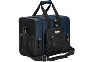 HEDUGO Bowlingballtasche – Einzelball-Tragetasche mit Schaumstoffkissen, gepolstertem Gurt für Damen und Herren, passend für Bowlingschuhe bis Herrengröße 42 und Zubehör