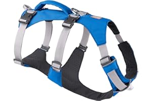 Ruffwear Flagline Hundegeschirr mit Griff, Lleichtes, Verstellbares Gehgeschirr, 3 Leinenbefestigungspunkte, verstärktes Gurtband und starker V-Ring aus Metall, Blue Dusk (Large/XL, 81-107cm)