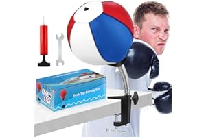 ‎NZQXJXZ NZQXJXZ Punchingball Tisch, Desktop Boxsack, Büro Punching Ball, Boxsack für den Schreibtisch, Stressabbau mit Schreibtischklemme für Bürotisch und Theken, lustiges Geschenk für Freunde oder Kollegen