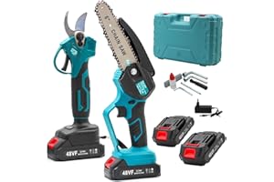 081 Store - Set da potatura e motosega a batteria 48V, il kit comprende 2 batterie da 48V e valigetta ASSISTENZA IMMEDIATA