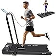 SKY LAND 2HP Foldable Under Desk Treadmills | Compact Walking Pads with Bluetooth, LCD Display, Remote Control, Two-Speed Modes (1-12 KM/H) for Home, Office & Gym