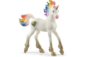 SCHLEICH 70727 Rainbow Love Unicorn Foal bayala Toy Figurine for children aged 5-12 Years