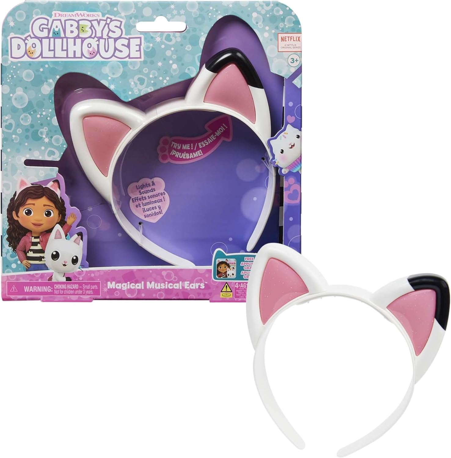 La Casa de Muñecas de Gabby - Orejas de Gato Mágicas Gabby's Dollhouse: con Luces, música, Sonidos y Frases - Juguetes Niñas 3 años + Regalo Niña 3 años +