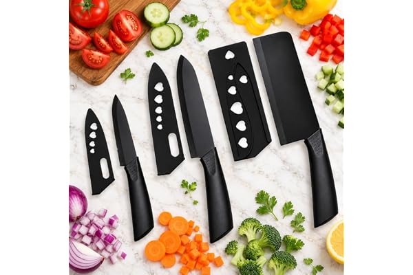 Flexcube 3 Pieces Kitchen Knife Set Meat Knife Chef Knife with Non-Slip Handle Sharp Manual Sharpening for Home Kitchen High