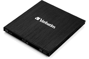 ‎VERBATIM Verbatim Externer Slimline Bluray Writer mit USB 3.0-Kabel, externer DVD und Bluray Brenner, ideal für Notebooks und Computer ohne Laufwerk, Bluray Player & DVD Drive mit kostenloser Bluray Disk
