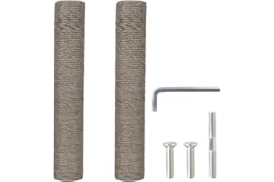 Pinkgarden Tiragraffi di ricambio in sisal naturale, M8, per lavori di ristrutturazione, colore grigio, viti incluse