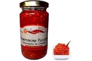 SFIZIDICALABRIA.COM PRODOTTI TIPICI CALABRESI Crema di Peperoncino Piccante Calabrese in Olio Macinato Fine per Pasta Panini Pizza vaso 190gr